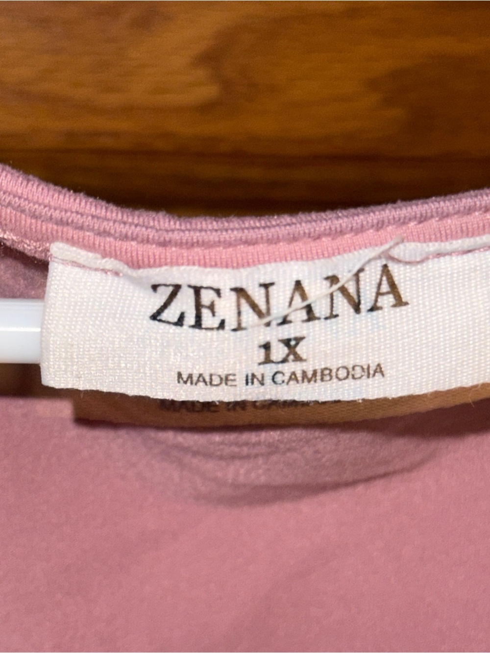 Zenana Outfitters Dusty Mauve Short Sleeve Babydoll Tunic 1XL - Picture 3 of 4